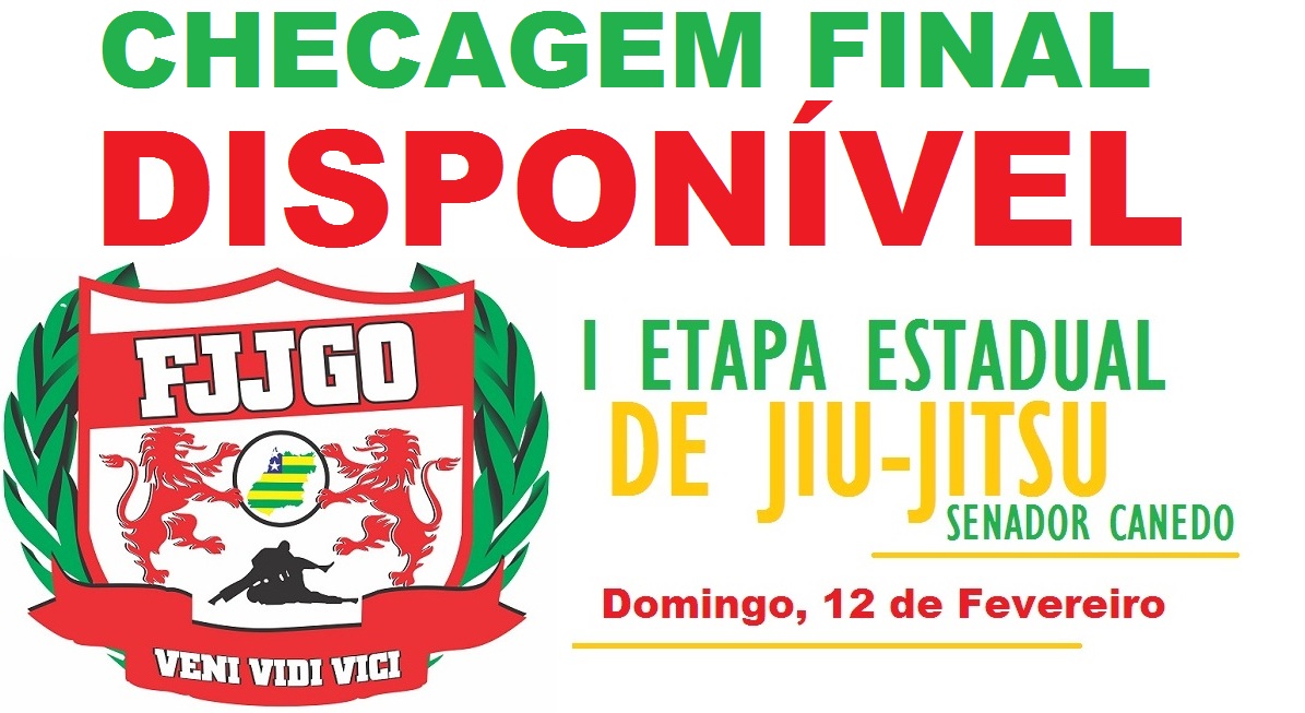 CHECAGEM FINAL! Confira seu nome e categoria.