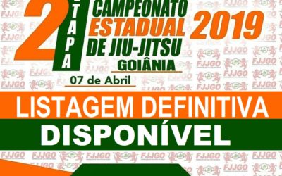 Listagem Definitiva – Estadual 2019 – 2ª Etapa