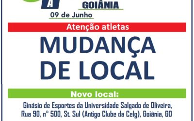 3ª Etapa do Estadual FJJGO – Mudança de local